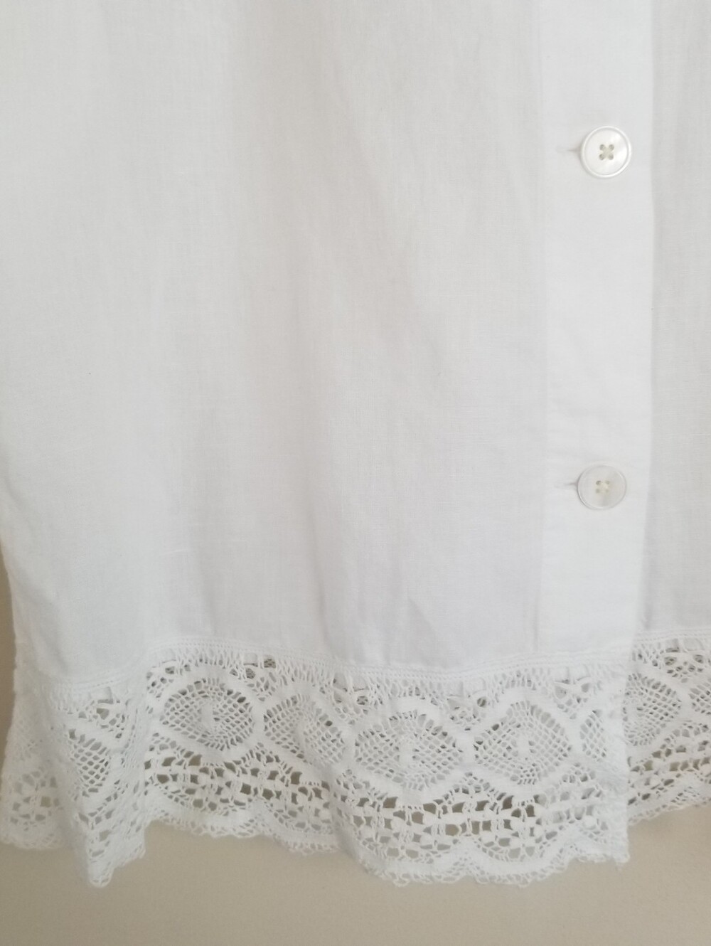 Madewell Embroidered Lace Linen Blend Button Up Top Size Small NWT - Picture 6 of 9